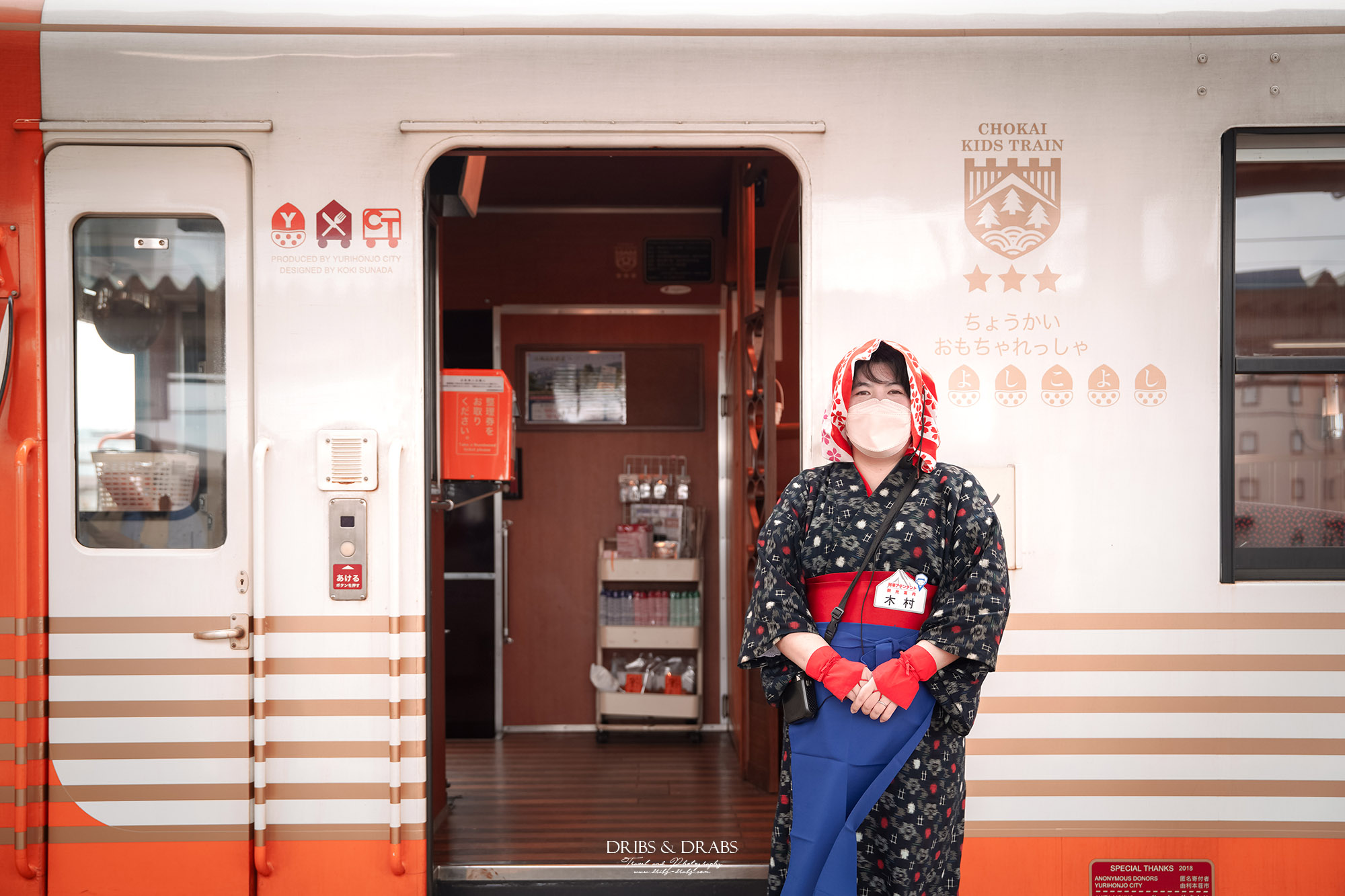 日本秋田由利高原鐵道｜鳥海山觀光列車體驗，充滿童趣的鳥海玩具列車，穿梭櫻花田園風景